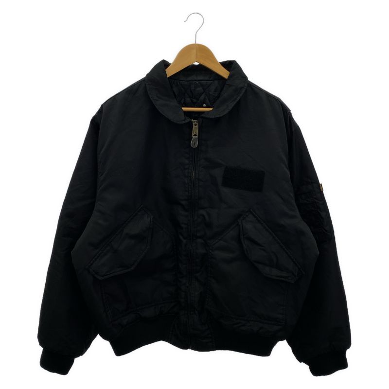 【中古】US.ARMY フライトジャケット サイズL ブラック ユーエスアーミー[19]