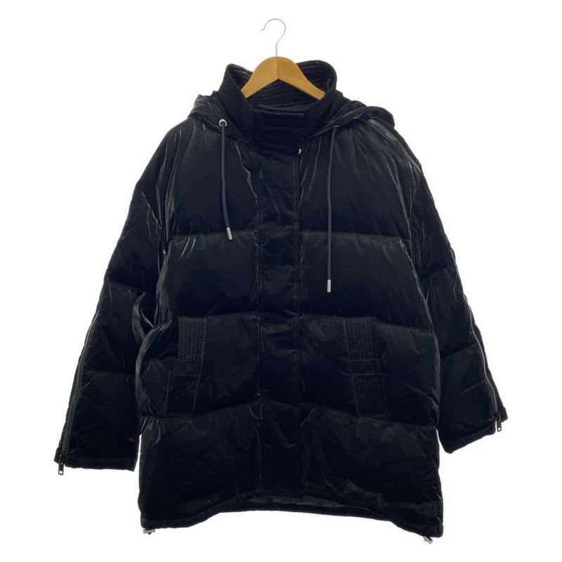 【中古】DIESEL メタリックダウンジャケット サイズM ブラック ディーゼル[19]