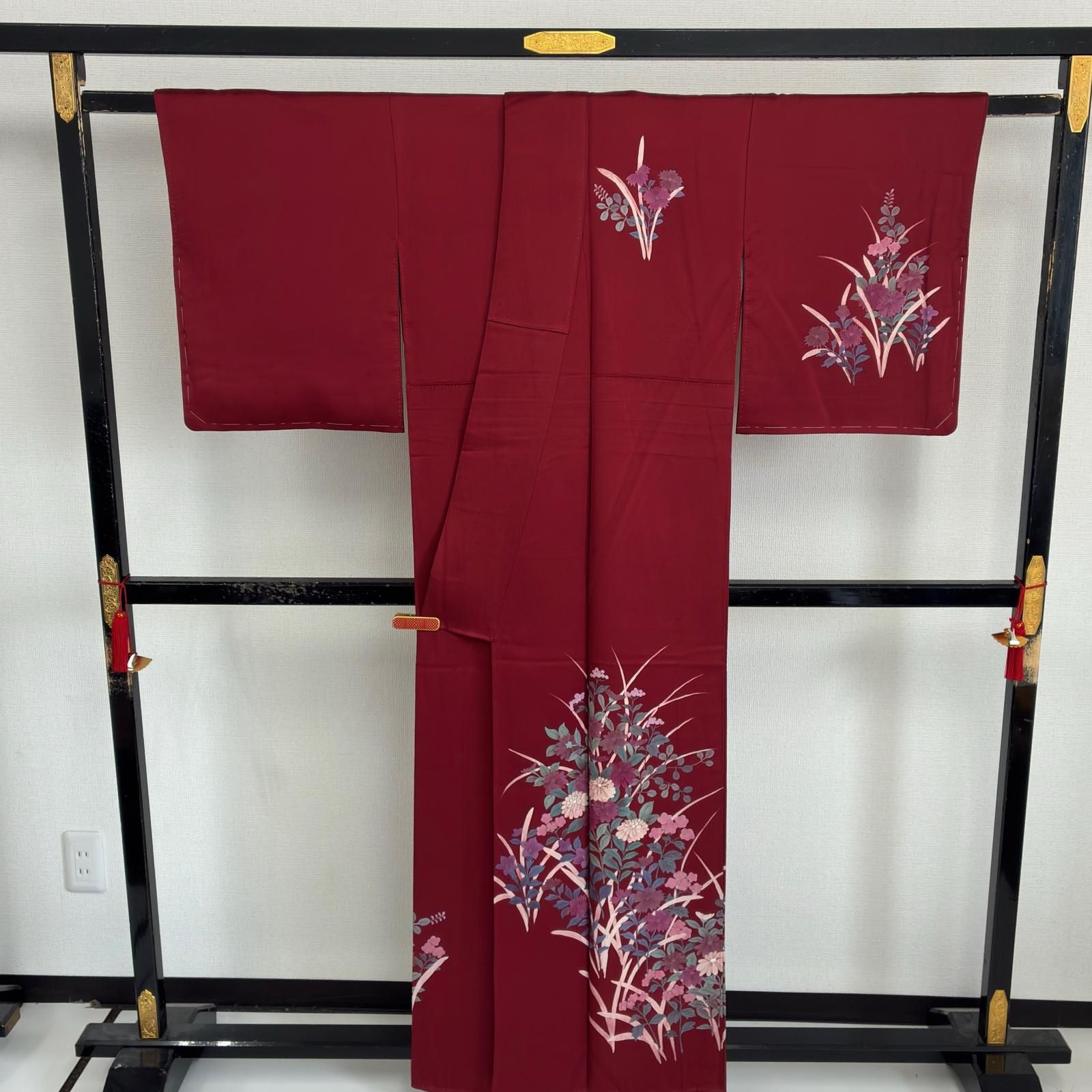 付け下げ 正絹 紋なし 美しい染めの花 袷 着物 MK-9683 - メルカリ