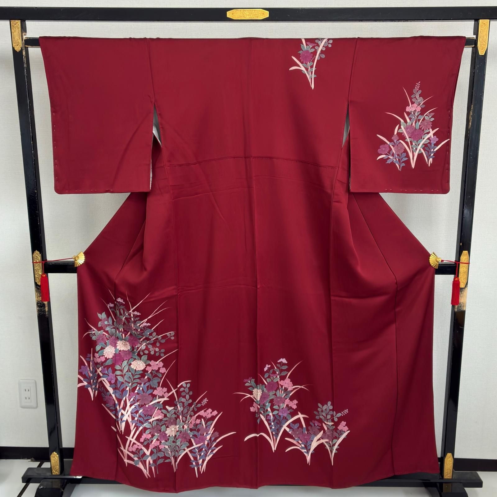 付け下げ 正絹 紋なし 美しい染めの花 袷 着物 MK-9683 - メルカリ