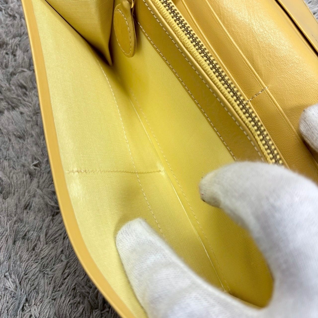 YURIE NITANI ユリエニタニ 長財布 キルティング レザー ファスナー 