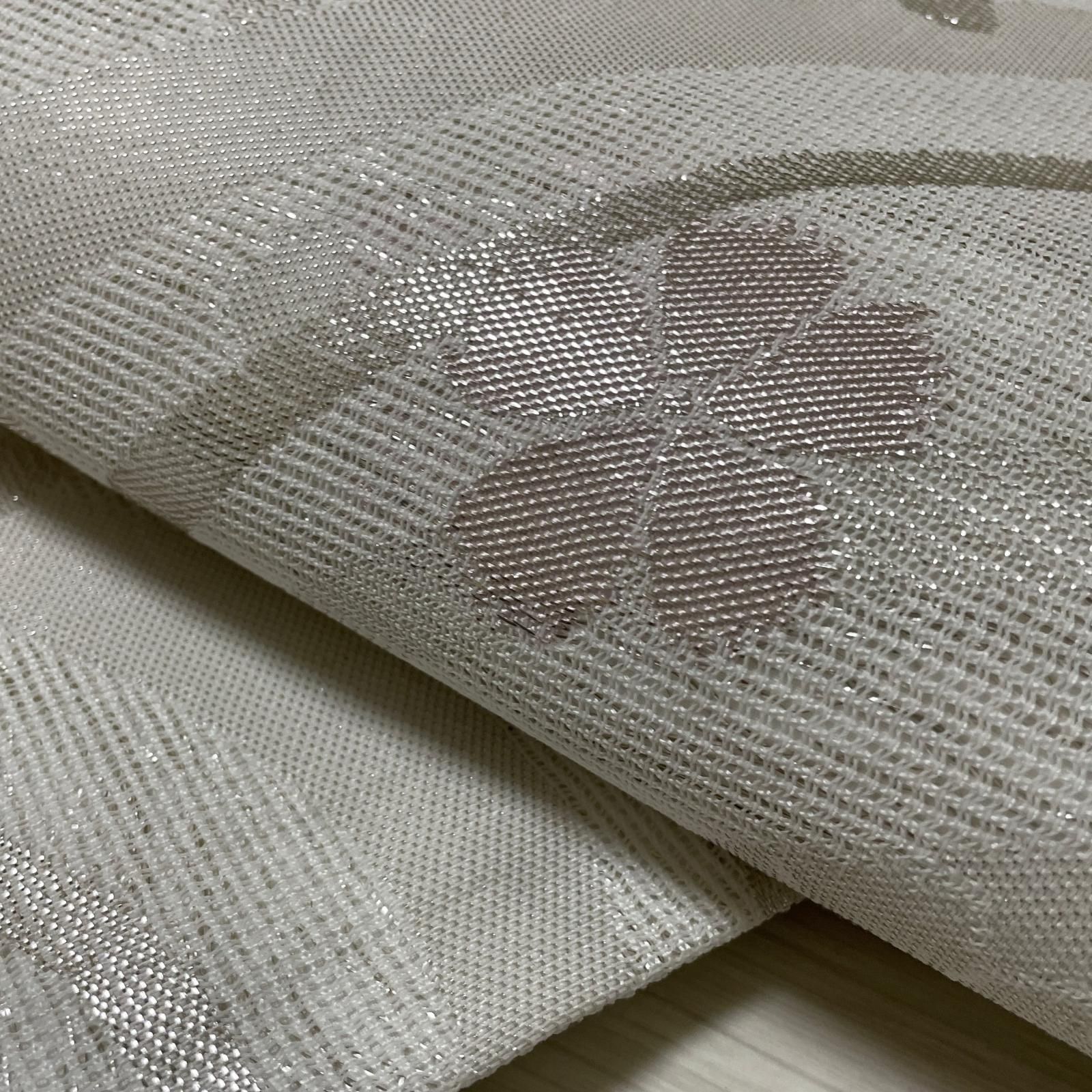 京袋帯 桜模様 煌びやかな織出し 化繊 着物 X-3511