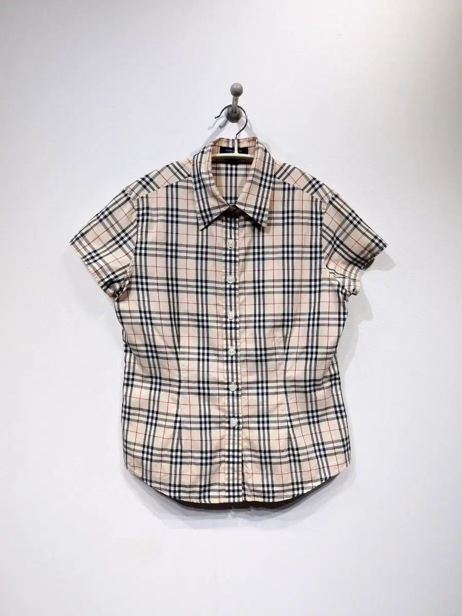 バーバリー(BURBERRY) ノヴァチェック スリムフィット ハーフ シャツ
