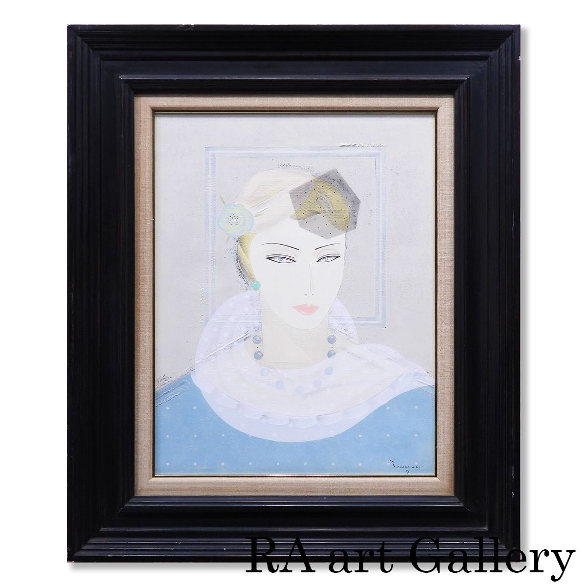 谷川泰宏 女性像 油彩6号 人物画 美人画 解説あり 徳島県出身 アート 東京藝術大学卒 インテリア 原画 油絵 絵画 真作保証 値下げ交渉可能