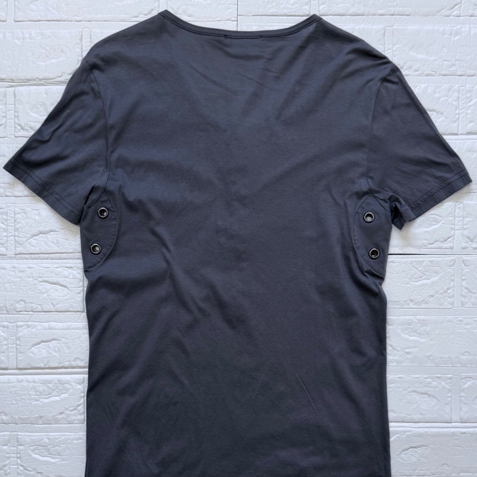 BURBERRY PRORSUM 2010S/S ヘンリーネック Tシャツ チャコールグレー 