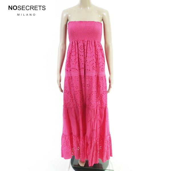 80%OFF 新品 ノーシークレッツ NO SECRETS ワンピース 42 EOP1924 Mサイズ ピンク レディース ロングワンピース コットンレース