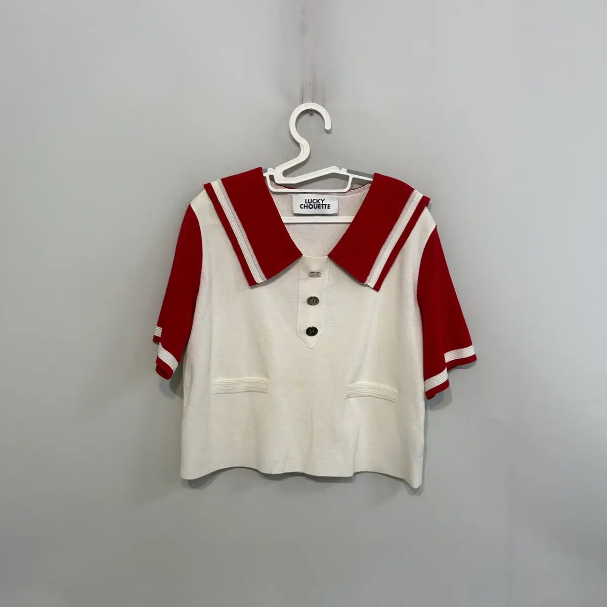 LUCKY CHOUETTE ラッキーシュエトゥ セーラーカラー ニット F