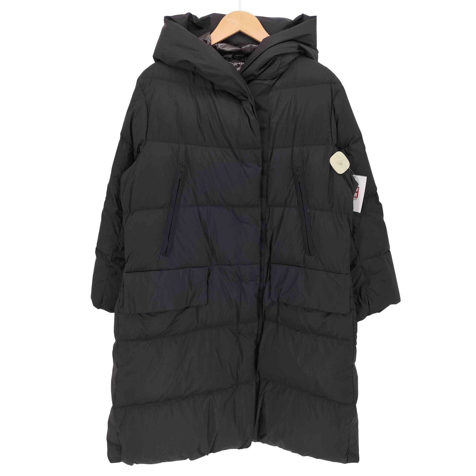 まのじ ⭐️ユニクロプラスJ ロングダウンジャケット　ブラック⭐️XL⭐️ ユニクロプラスジェイ UNIQLO+J フード付きロングダウンジャケット