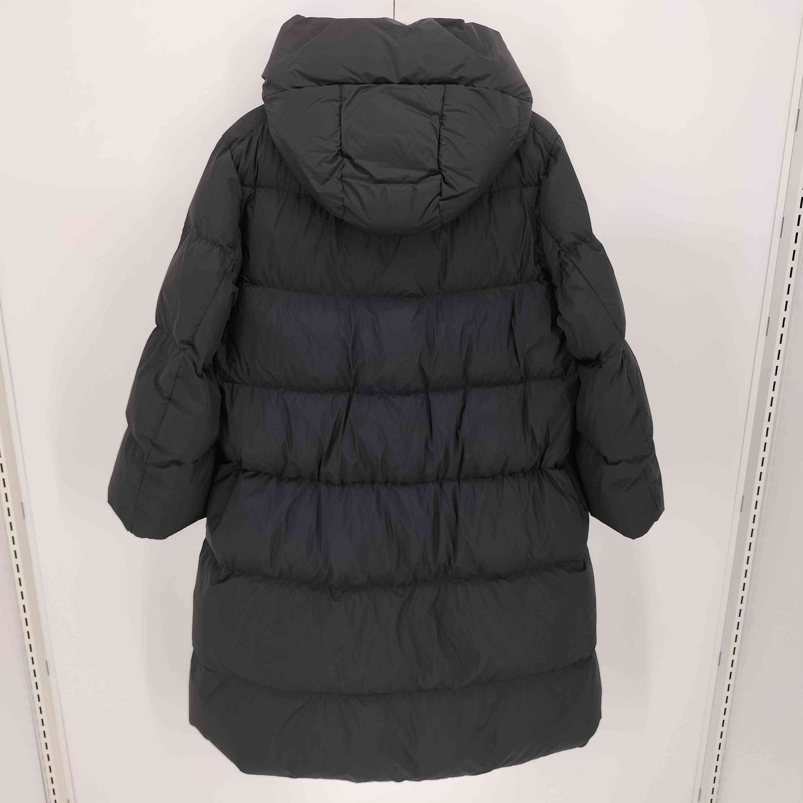 完売品UNIQLO プラスJ ダウンコート Lサイズ 黒 ユニクロプラスジェイ UNIQLO+J フード付きロングダウンジャケット