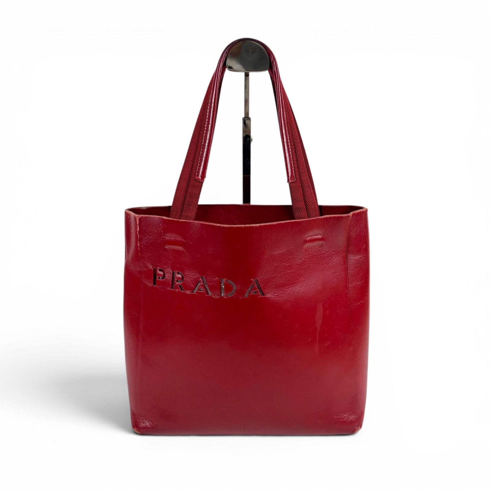 PRADA Tote Bag Mini Red プラダ ポーチ付き ミニトートバッグ