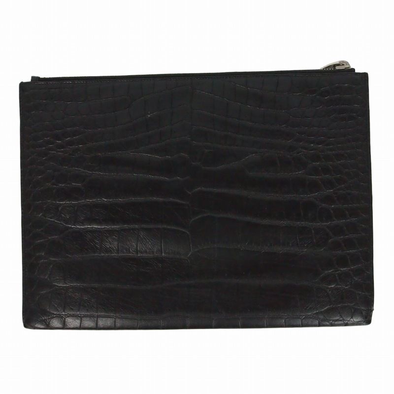 サンローラン パリ SAINT LAURENT PARIS クロコ型押し クラッチバッグ