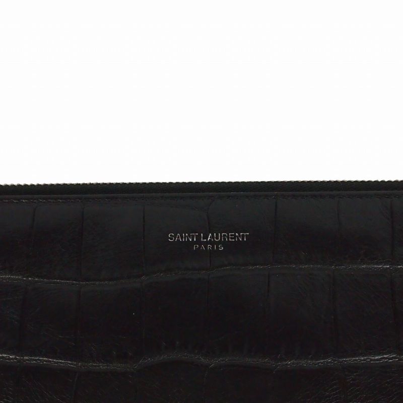 サンローラン パリ SAINT LAURENT PARIS クロコ型押し クラッチバッグ