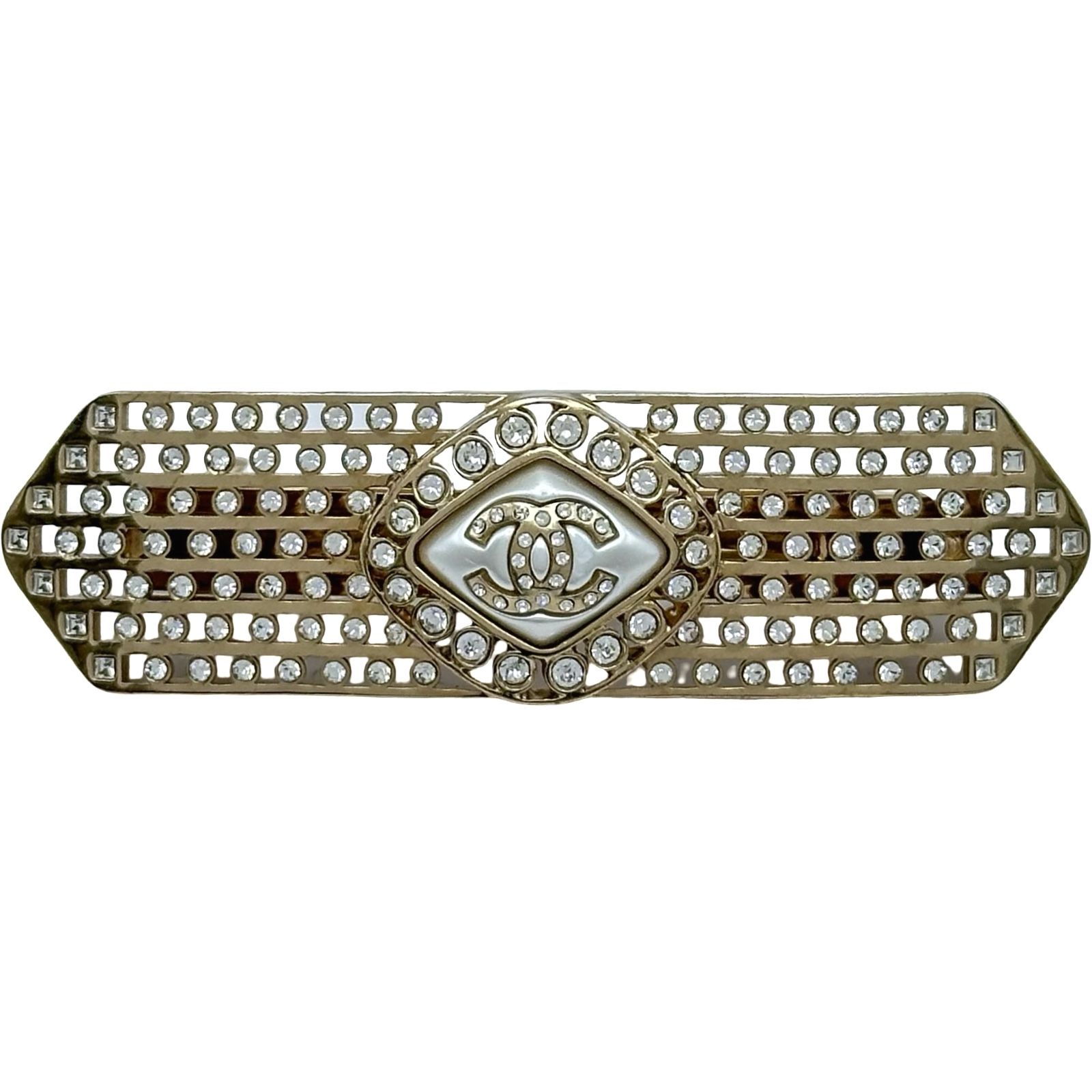 シャネル CHANEL ココマークバレッタ ゴールド/シルバー メタル/ラインストーン アクセサリー