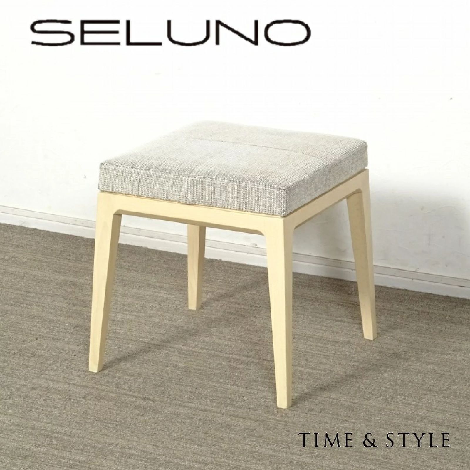 ◾︎SELUNO◾︎ 【展示良品】TIME & STYLE タイムアンドスタイル Hugo / ウーゴ スツール / ファブリック 7万 x568