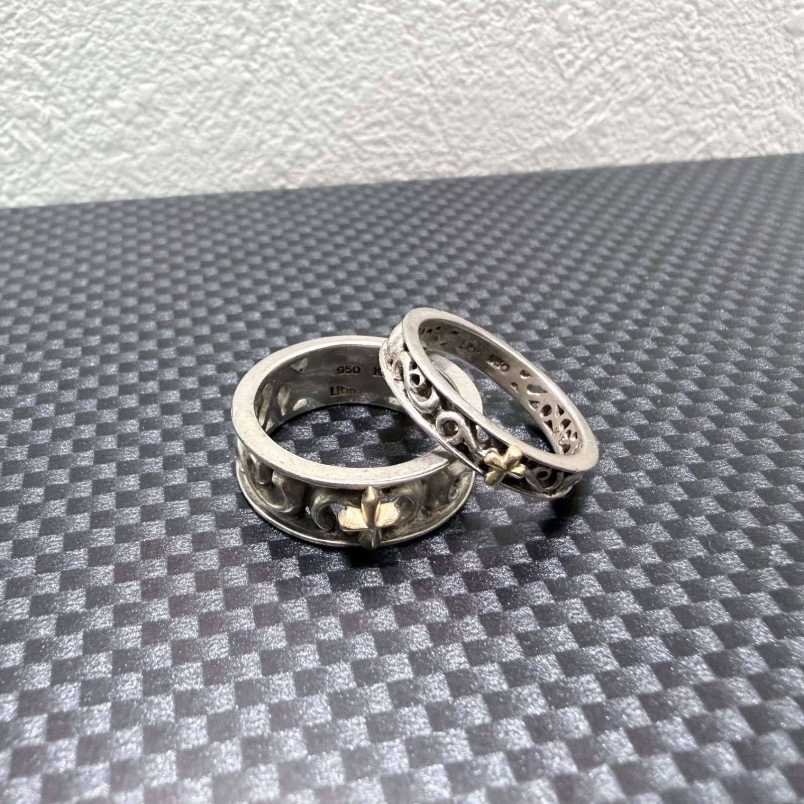 【中古品】Libra リブラ　リング　指輪　K18 SV950 シルバー　11号　13号　セット　ゴールド　シルバー　18金