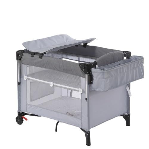 ☆新品☆BTM ベビーサークル 折りたたみ 添い寝ベッド大きいサイズ 高さ調整不可 プレイヤード サイド お昼寝マット キャリーバッグ付 マットレス付 キャスター付き 多機能 軽量 出産祝 5e037bdd
