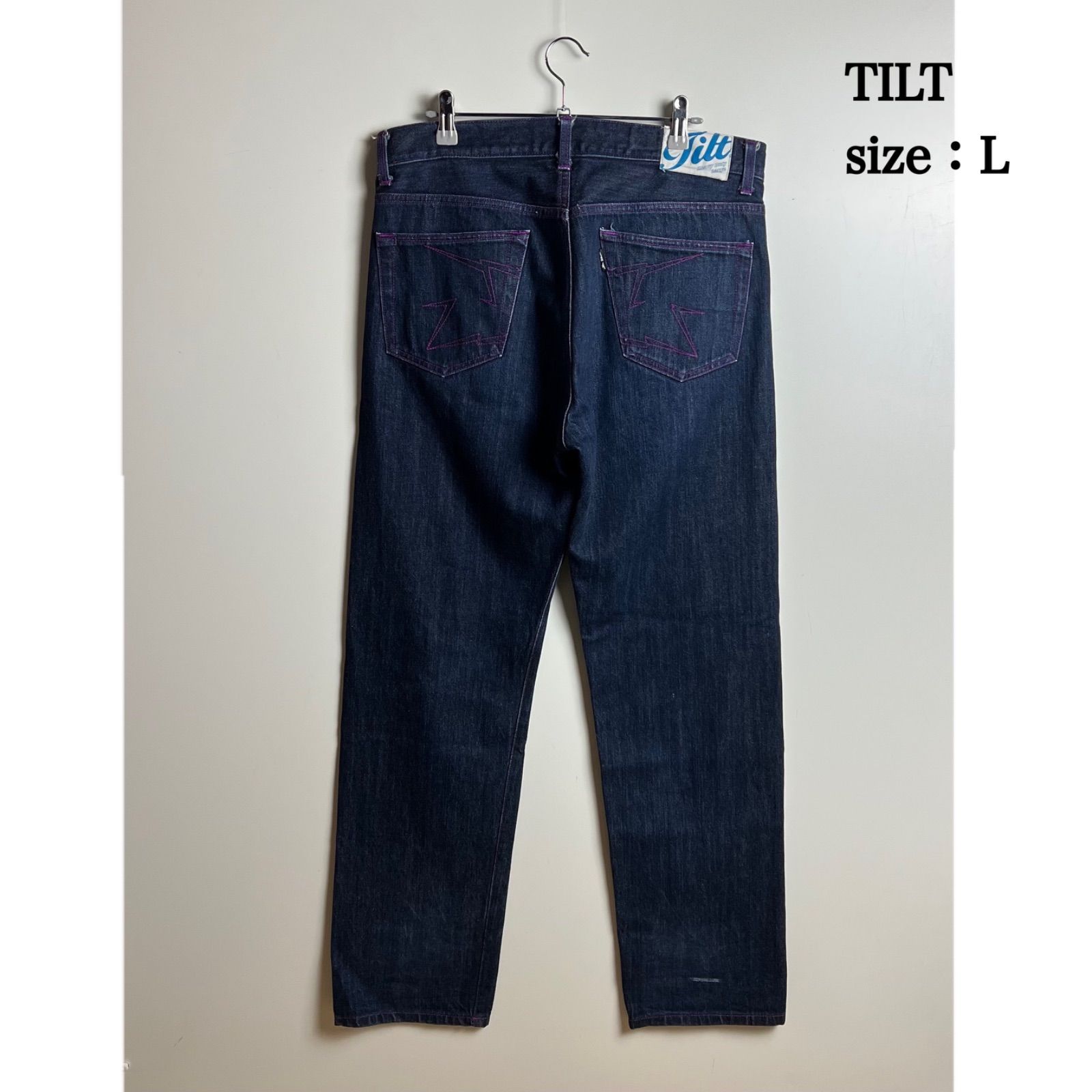 TILT 00s JAPAN archive purple stitch denim pants L TG-003 ティルト