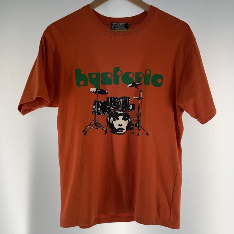 【中古】HYSTERIC GLAMOUR DRUM KIT 半袖Tシャツ サイズM 02241CT35 オレンジ ヒステリックグラマー[19]