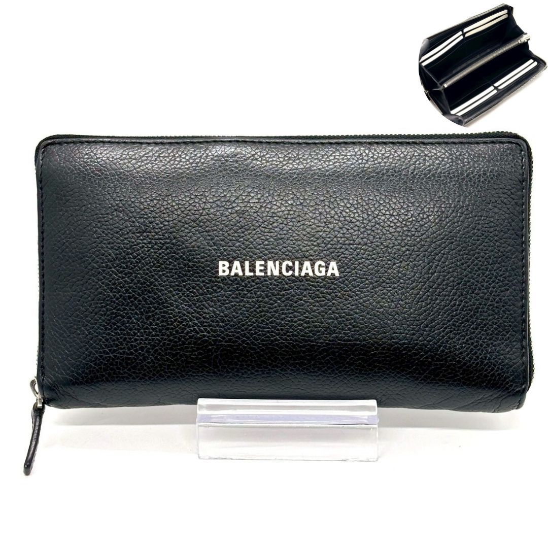 静寂が語る存在感】 BALENCIAGA エブリデイ ラウンドファスナー 長財布 