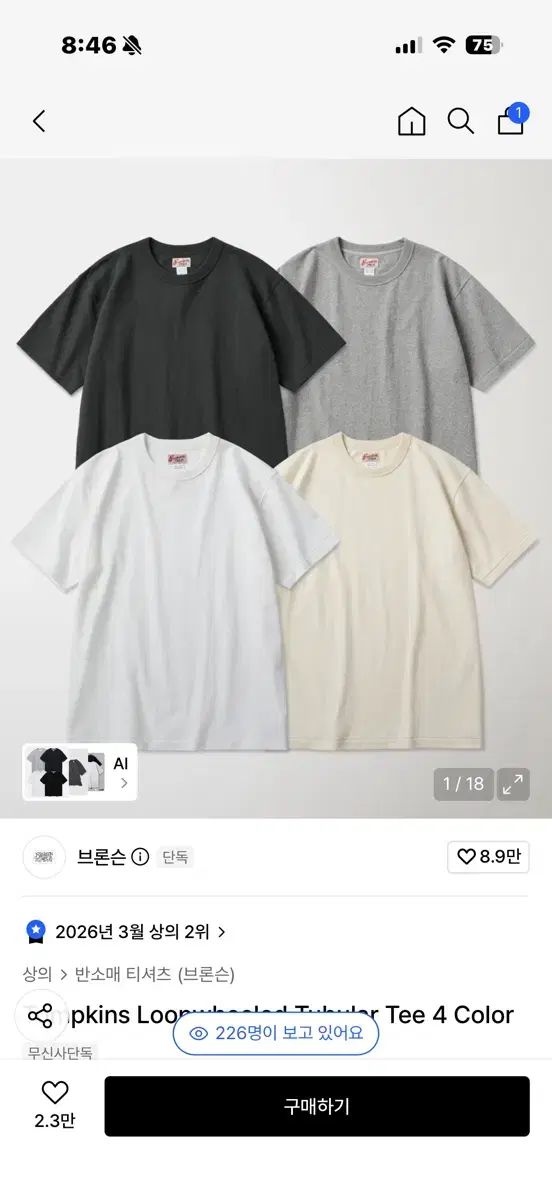 BRONSON ループホイール チュブラー Tシャツ XL 2pack