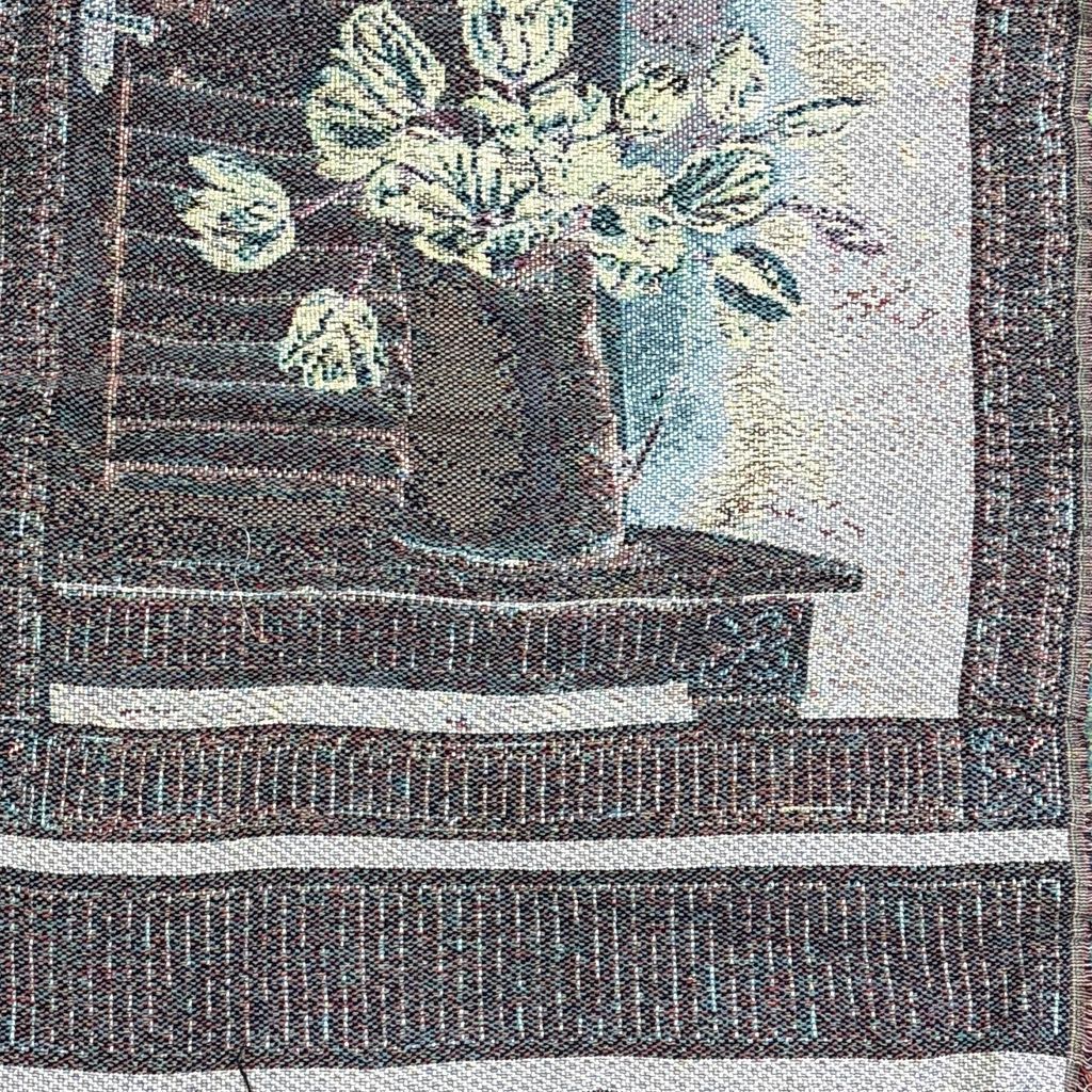 vintageラグ ブランケット マルチカバー タペストリー フラワー 花
