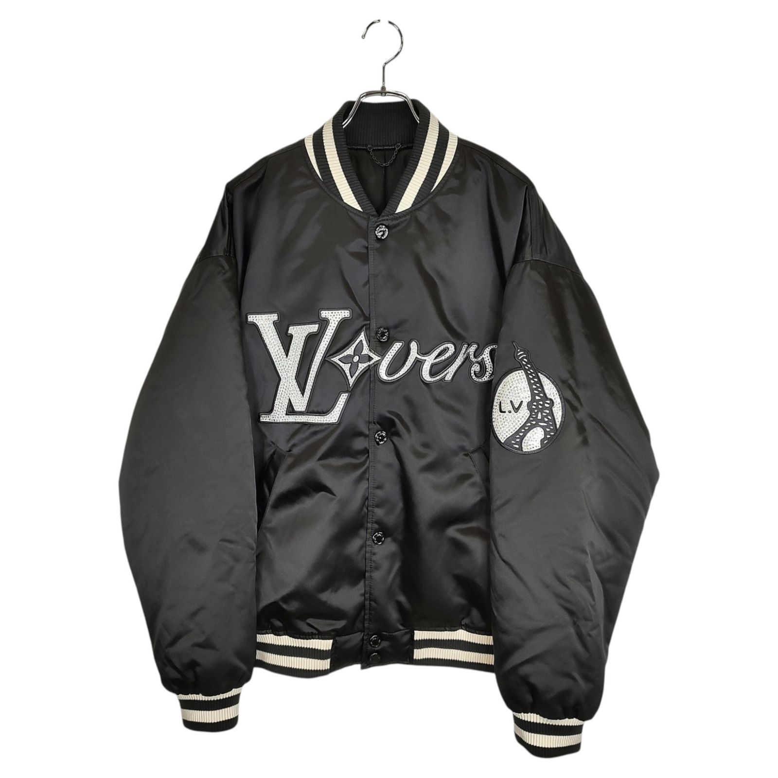 LOUIS VUITTON ルイ・ヴィトン 24SS エンブロイダード ベースボールブルゾン RM241 GPD HQB71E 54 ブラック メンズ