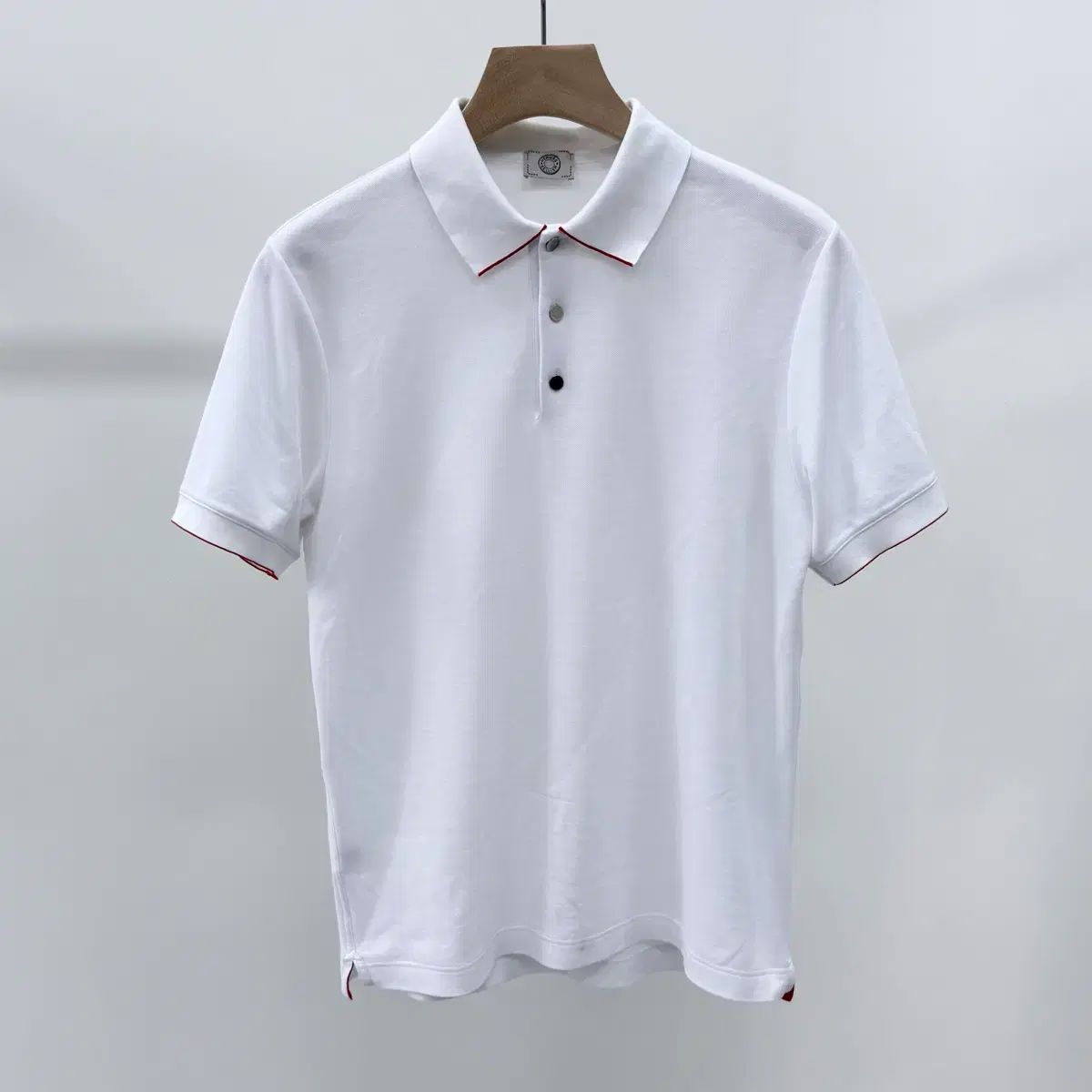 S+級/L エルメス ダブル テクニカル ポロ 半袖 Tシャツ 白