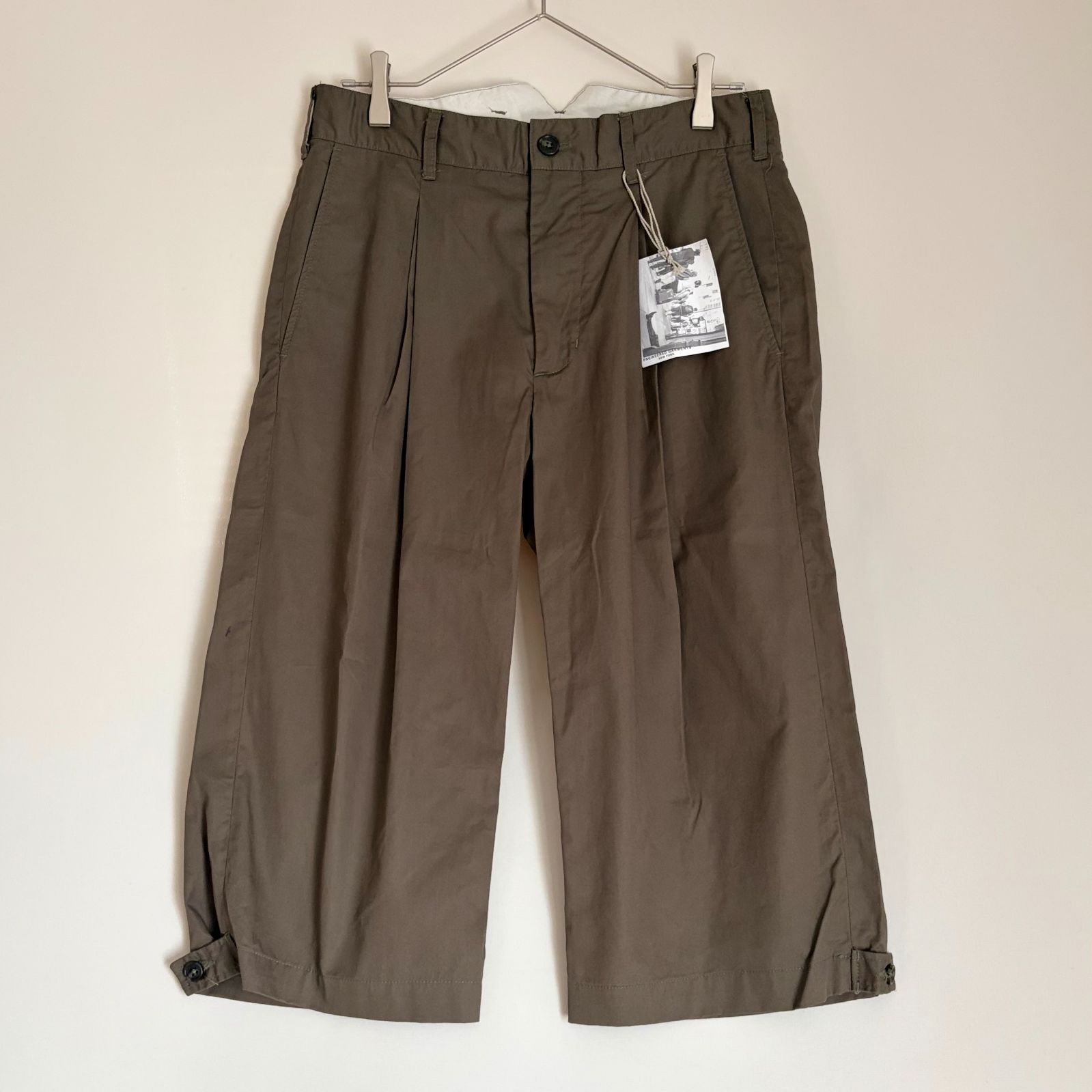 【タグ付き】 エンジニアードガーメンツ　Engineered Garments　WP 3/4 Pant　ミリタリーパンツ　ハーフパンツ　アメリカ製　コットン　カーキ
