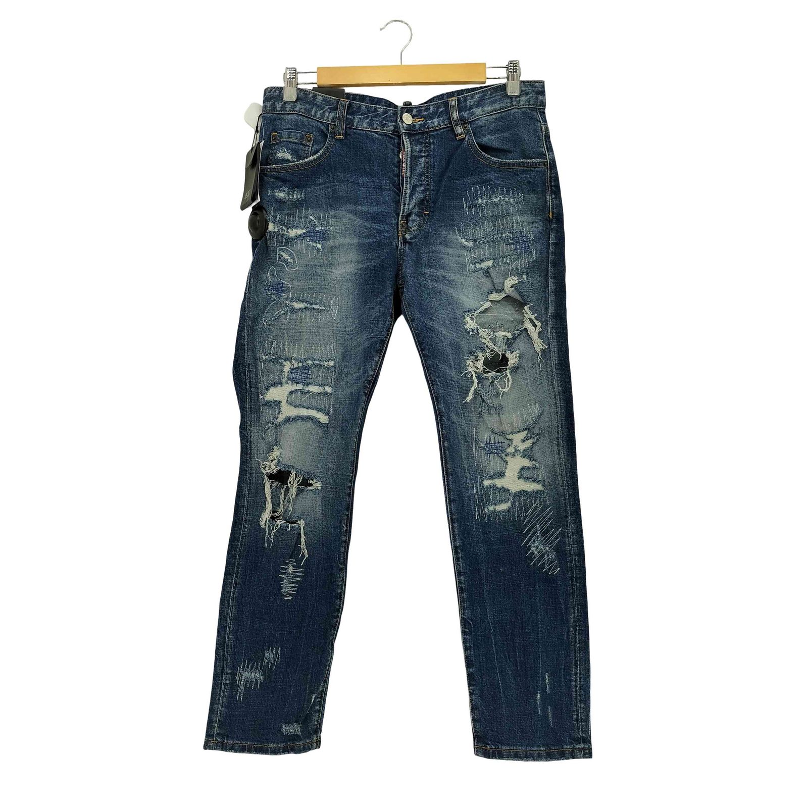 ディースクエアード DSQUARED2 23AW SLIM JEAN ダメージリペア加工 スリムジーンズ メンズ 48