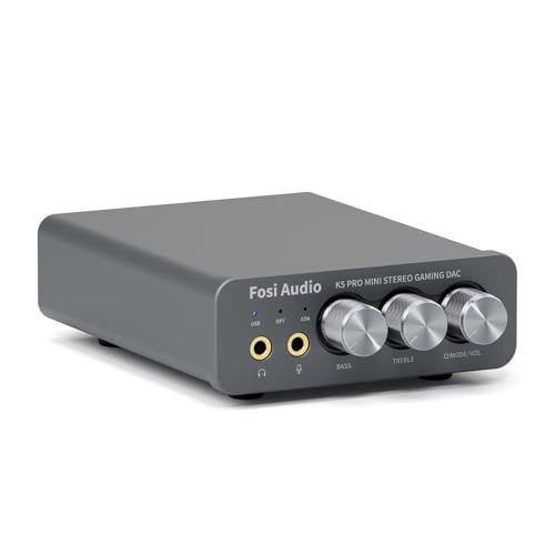 R★Fosi Audio K5 PRO DAC ヘッドフォンアンプ マイク入力可 ミニ 小型 HiFi ステレオ デジタル DAC ゲーム用 USB-C/光/同軸入力 RCA/3.5mmヘッドホン出力 PS5/PC/MAC/スマホ/パソコン/ 88ae49f1
