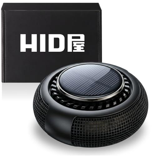 R★HID屋 車 アロマディフューザー F ソーラー 充電不要 オイル2本付 コードレス ホワイトムスクの香り 芳香剤 消臭 カーディフューザー eb2c7fcd