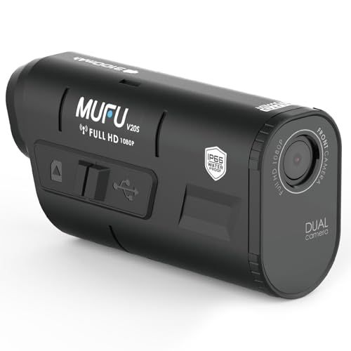 R★マックスウィン(Maxwin) ドライブレコーダー バイク用 2カメラ 前後同時録画 ヘルメット装着 自転車 WiFi 200万画素 フルHD IP66 3100mAh Gセンサー MF-BDVR001 cbab8485