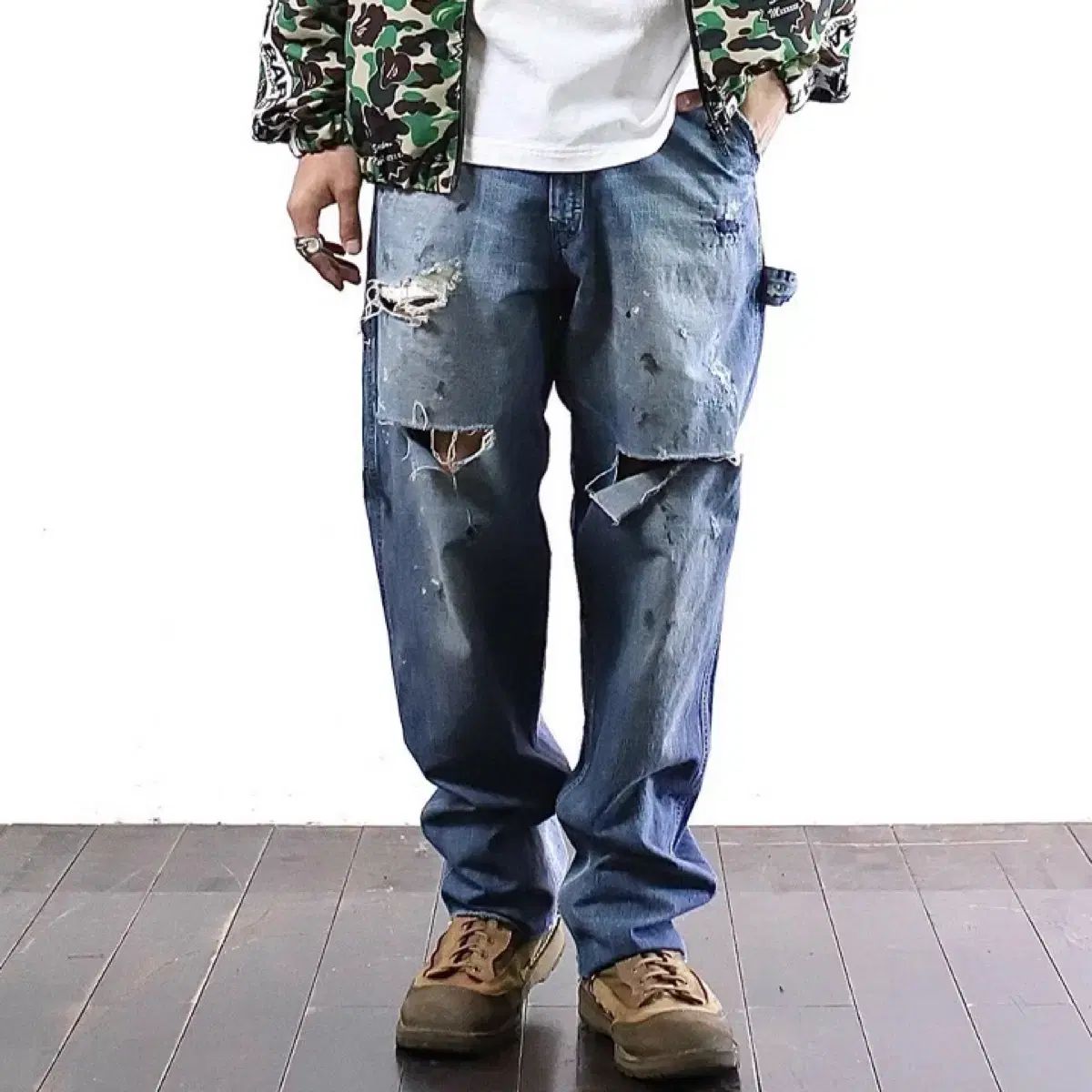 L SAINT MICHAEL(セント マイケル) ペインター デニムパンツ ダメージジーンズ