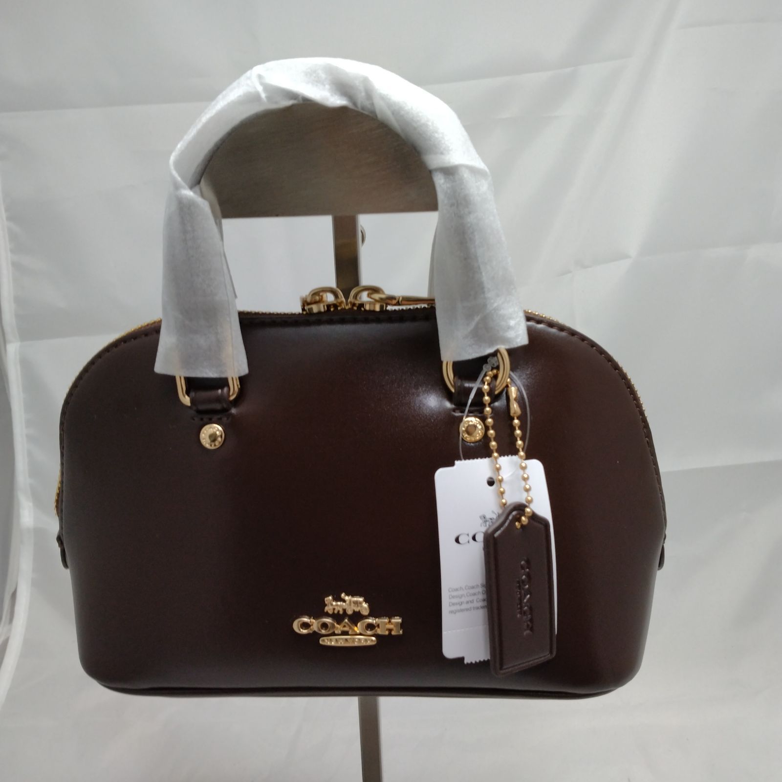 【新品未使用】COACH ララ ミニ サッチェル バッグ ブラウン