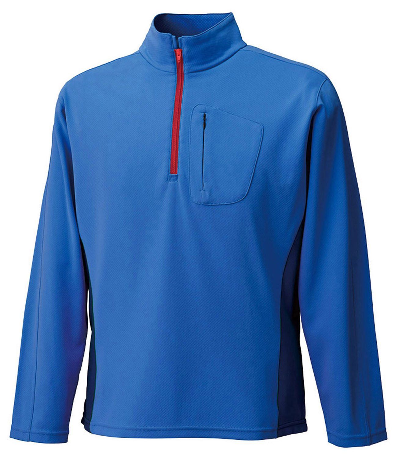 特価商品 プロモンテ(PuroMonte) トリプルドライカラット ライトウェイト 長袖ジップシャツ MEN'S ブルー×ネイビー XL TN154M