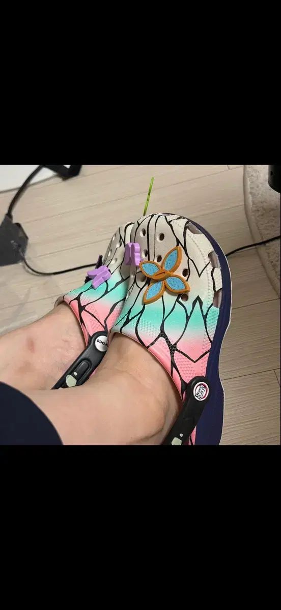 Crocs 鬼滅の刃 しのぶ着用 出品(1回着用)