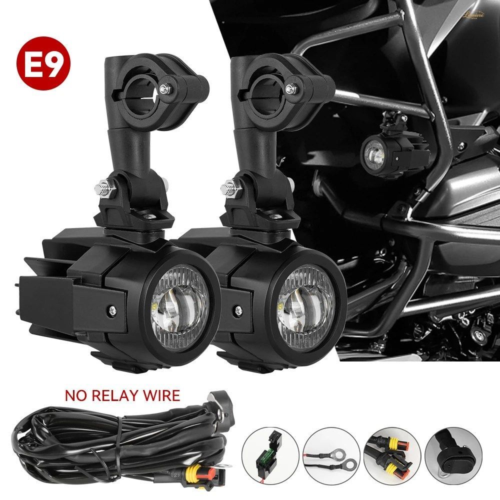 自動車用、オートバイ用、ヘッドライト、フォグランプ、モト用LED補助フォグランプの様子、ドライビングランプ、オートバイ用スポットライ