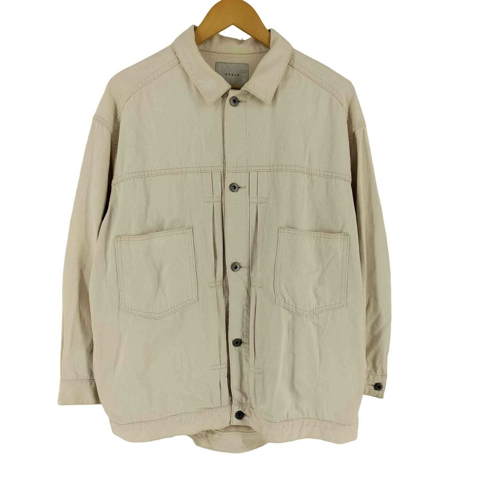 アギュー ARGUE 10oz オーバーサイズデニムジャケット レディース FREE