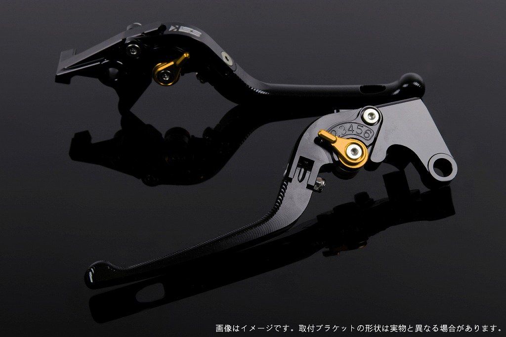 特価商品 SSK 可倒式アジャストレバー 3Dタイプ クラッチ&ブレーキセット レバー本体:ブラック アジャスト:ゴールド YZF-R1 2015- YA0406458-GD