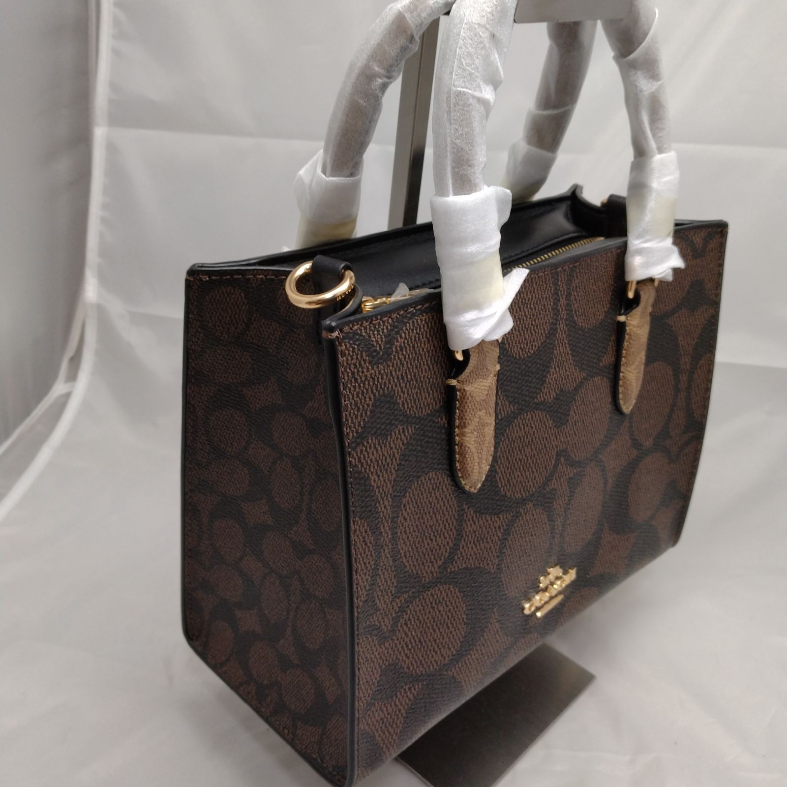 新品未使用】COACH シグネチャー2way ショルダーバッグ ダークブラウン 
