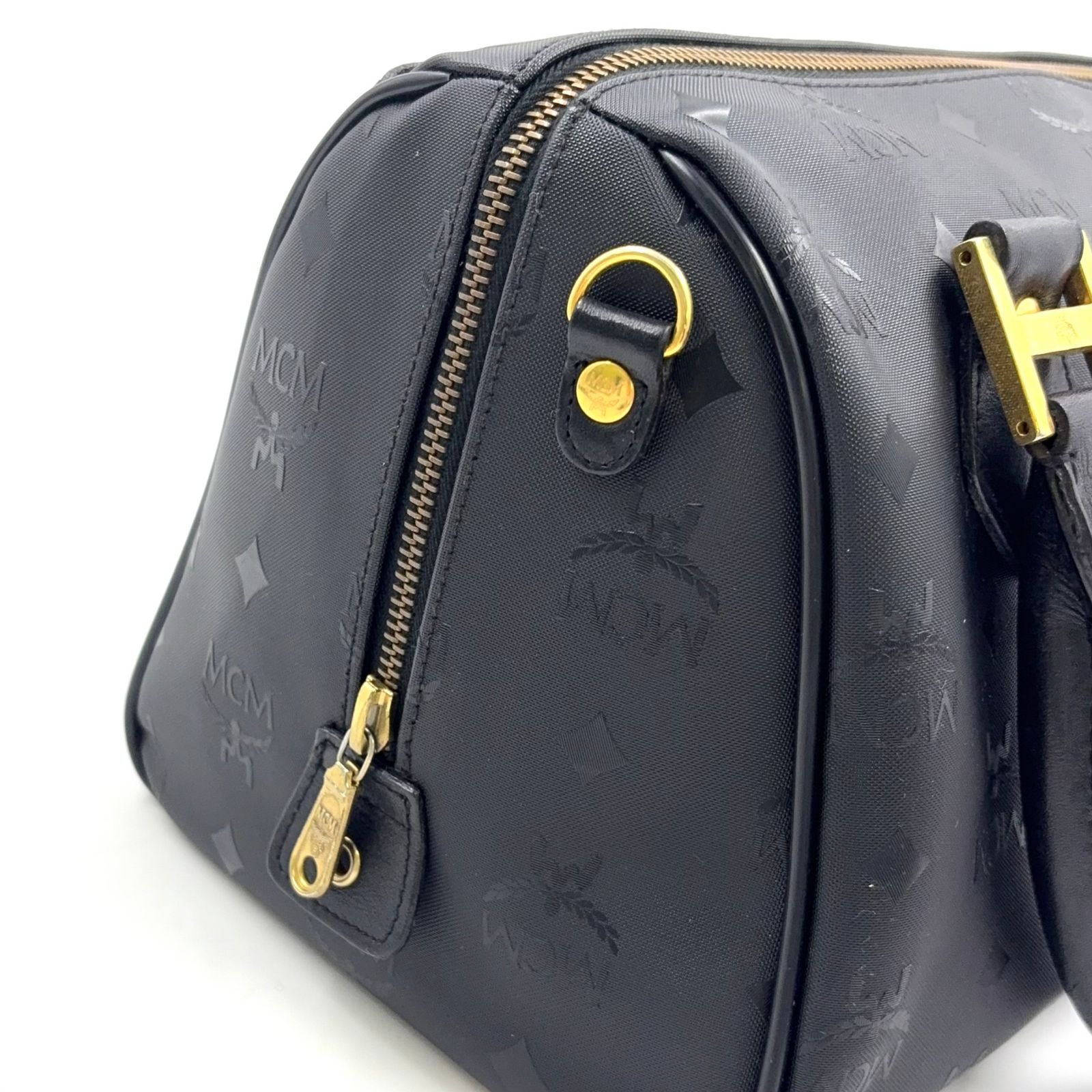 MCM ヴィセトス ショルダーストラップ付属なし レザー、PVC ブラック