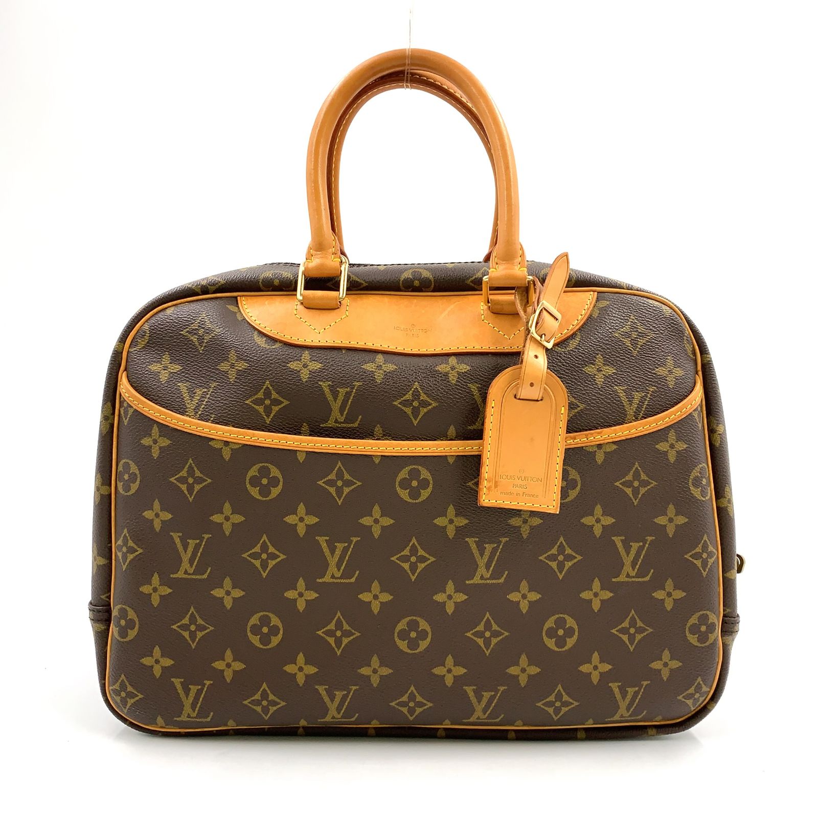 【新着】LOUIS VUITTON ドーヴィル ボーリングヴァニティ モノグラム モノグラム レザー、PVC ブラウン、ライトブラウン ハンドバッグ ゴールド M47270