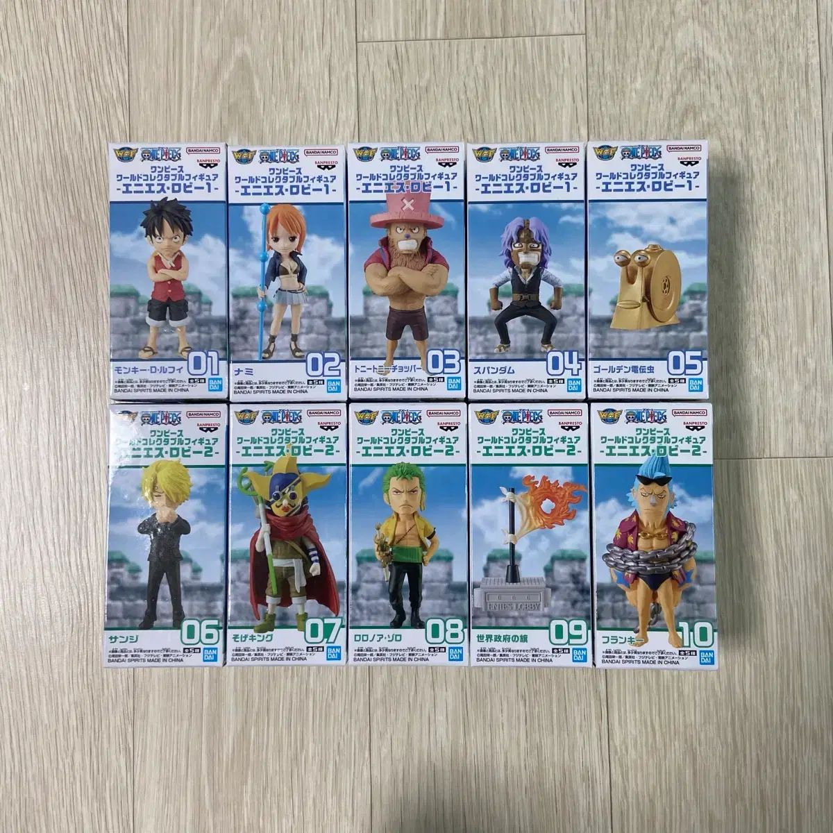 未開封 ONE PIECE ワールドコレクタブル エニエスロビー 麦わら帽子海賊団 WORLD Collector's Edition