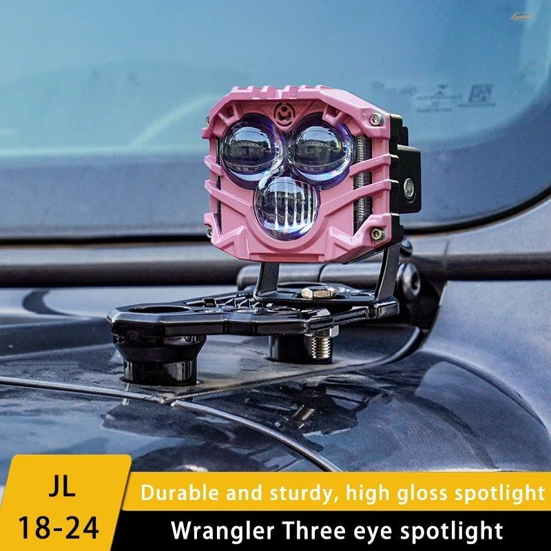 2.5インチ 3アイ 30W スポットライト、JEEP WRANGLER JL/JLU 2020-2023 GLADIATOR JT フロント アピラー補助オフロード LED スポットライト