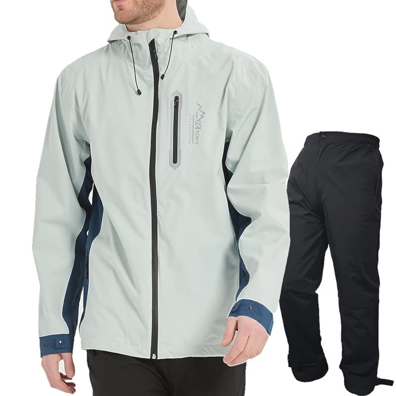 【新品】 [アラシヤマ] ゴルフ レインウェア メンズ 上下セット バイクのカッパ レインスーツ マウンテンパーカー golf 登山 [防寒・防水・防風] アウトドア ウィンドブレーカー 釣り 自転車 通勤用