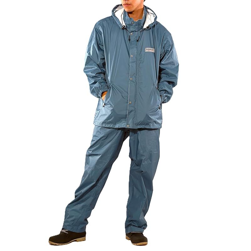【新品】 Doqment(ドキュメント)防水 透湿 総裏メッシュ 通勤 通学 作業 レジャー 東レエントラント使用レインスーツII 7250 サックス L