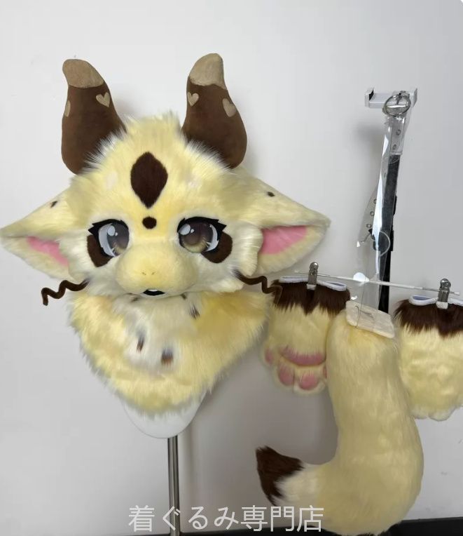 犬　猫　着ぐるみ ヘッド全頭　ヘッド ケモノ ファースーツ ぬいぐるみ コスプレ コスチューム Kurumi 一点物 C564