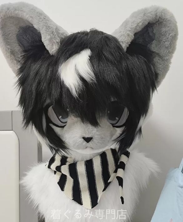 犬　猫　着ぐるみ ヘッド全頭　ヘッド ケモノ ファースーツ ぬいぐるみ コスプレ コスチューム Kurumi 一点物 C569