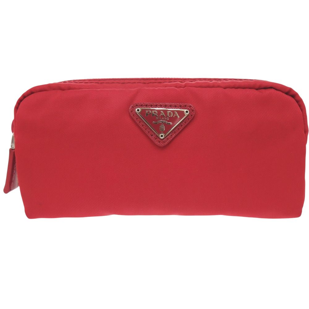 美品 プラダ ヴェラ 1N1412 ナイロン ポーチ バッグ 赤 1688 PRADA 20,878円