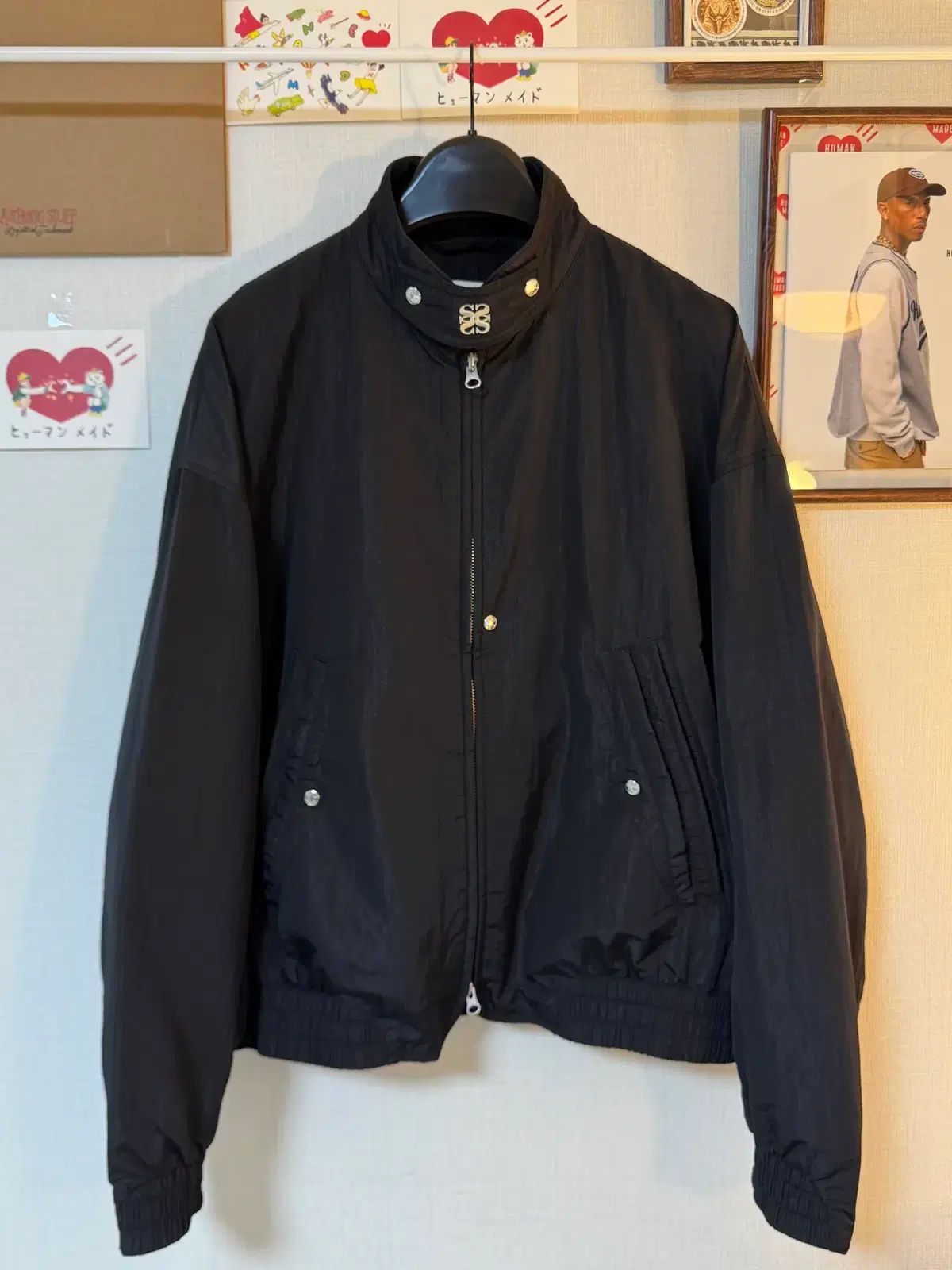 (XL)SATUR セター ナイロン オーバーサイズ ジャケット ブラック